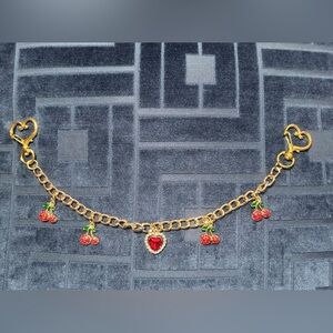 Gold Cherry Bag Charm (BAG NOT INCLUDED)